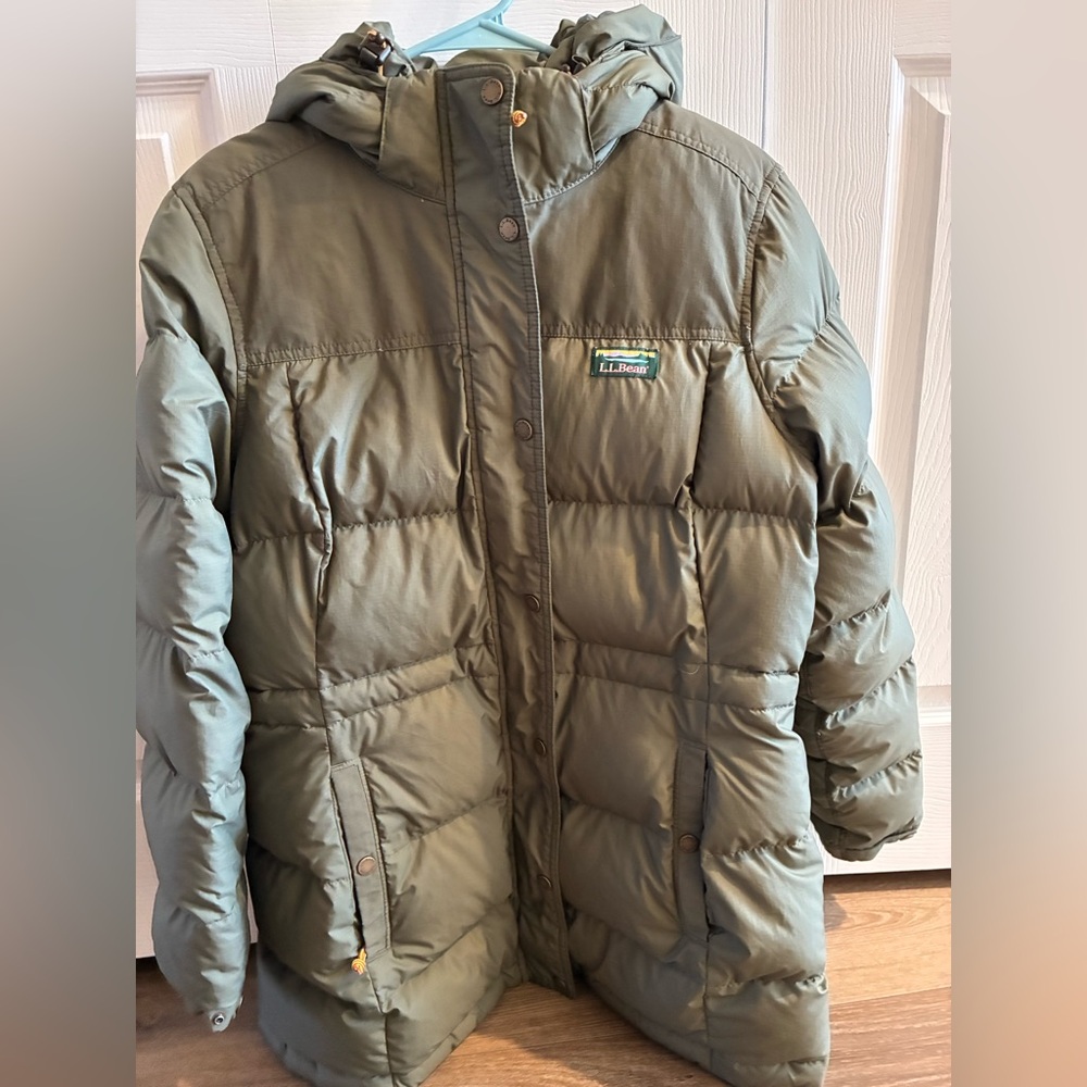 L.L. Bean Olive Green Puffer Jacket